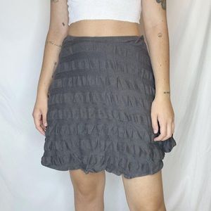KD DANCE grey bubble mini skirt